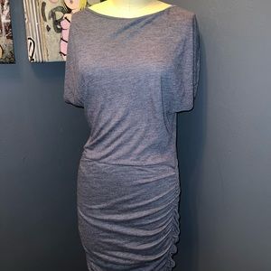 Victoria's Secret OFF Shoulder Summer Ruched Tunic Cover Up Dress Blue Medium